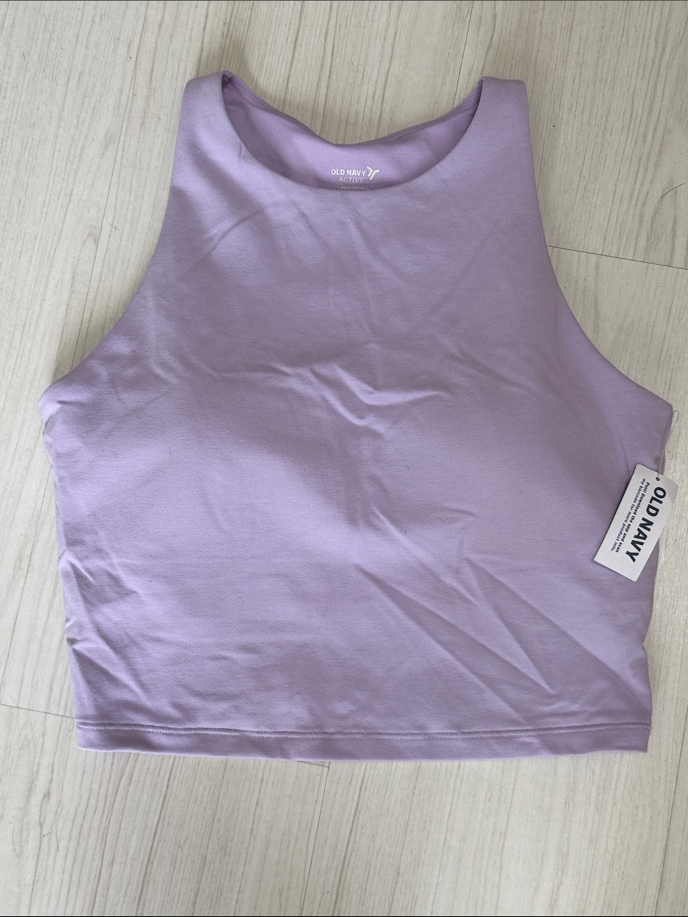 NWT Old Navy Active Light Lavender Tank Crop Top
